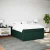 vidaXL Pat box spring cu saltea, verde &icirc;nchis, 160x200 cm, catifea