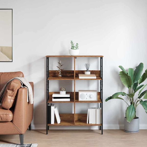 vidaXL Raft pentru cărți Lemn Vechi 82 x 32 x 112 cm Lemn compozit