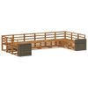 vidaXL Set de canapele de exterior 10 pcs natural Lemn Solid de Acacia