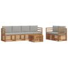 vidaXL Set de canapele de exterior 7 buc. Gri natural și deschis