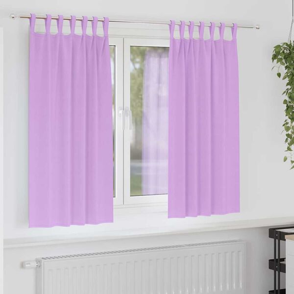 vidaXL Perdele Opaque cu Inel 2 pcs Violet 175 x 140 cm Poliester