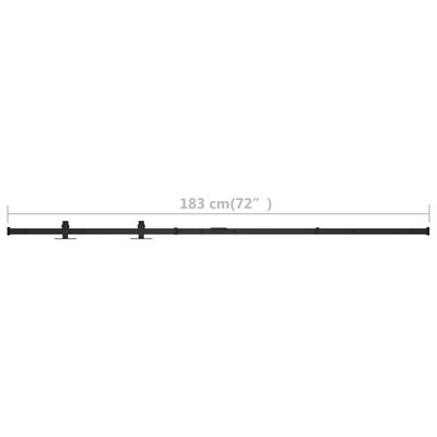vidaXL Set glisare ușă mini pentru dulap, oțel carbon, 183 cm