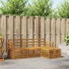 vidaXL Seturi de canapele 4 pcs natural Lemn Solid de Acacia