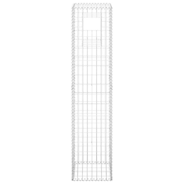 vidaXL St&acirc;lpi tip coș gabion, 2 buc., 40x40x180 cm, fier