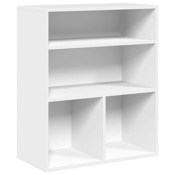 vidaXL Bibliotecă, alb, 60x30x71,5 cm, lemn prelucrat