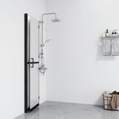 vidaXL Perete de duș walk-in pliabil, 110x190 cm, sticlă ESG mată