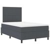 vidaXL Pat cu arc LED cu headboard Gri &icirc;nchis și alb 120 x 200 cm