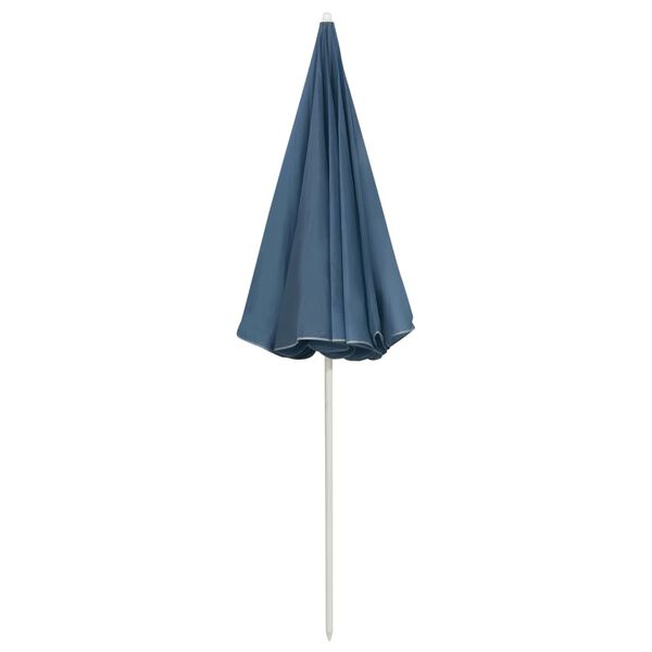 vidaXL Umbrelă de soare de plajă, albastru, 240 cm