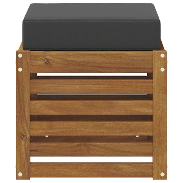 vidaXL Bancă 2 Bucată Natural și Antracit Lemn Solid de Acacia