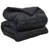 vidaXL Duvet de iarnă Negru 240 x 200 cm Satin și Microfibra