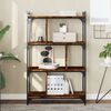 vidaXL Bibliotecă cu 4 niveluri, stejar fumuriu, 76x32x123 cm, lemn