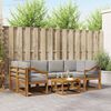 vidaXL Set de canapele de exterior 7 pcs Gri natural și deschis