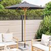 vidaXL Parasol de Grădină Gri &icirc;nchis &Oslash; 270 x 260 cm Bambus