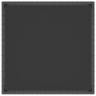 vidaXL Masă de grădină, negru, 90x90x75 cm, poliratan