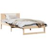 vidaXL Cadru de pat cu headboard natural 75 x 190 cm Lemn de pin masiv
