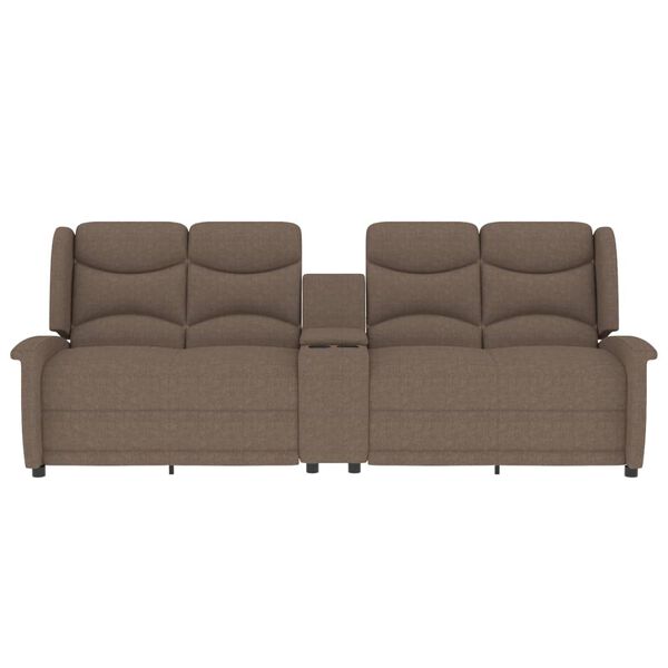 vidaXL Fotoliu masaj rabatabil cu 4 locuri și suport de pahar, taupe