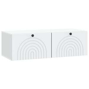 vidaXL Oglindă TV montată pe perete Alb 99 x 41 x 30 cm Lemn prelucrat