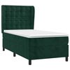 vidaXL Pat box spring cu saltea, verde &icirc;nchis, 80x200 cm, catifea