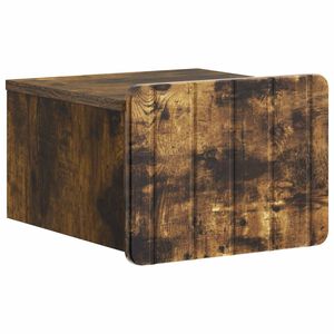 vidaXL Dulap de noapte suspendat Stejar fumuriu 33 x 34,5 x 24 cm