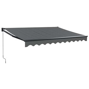 vidaXL Copertină retractabilă, antracit, 3x2,5 m, textil și aluminiu