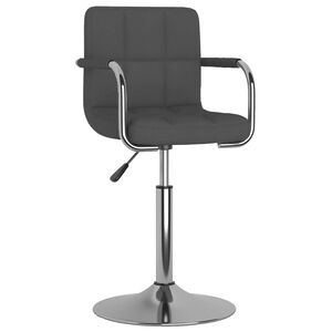 vidaXL Scaun de bar, gri &icirc;nchis, material textil