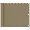 vidaXL Paravan de balcon, gri taupe, 75x300 cm, HDPE