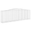 vidaXL Coș gabion arcuit 400x50x120/140 cm fier galvanizat