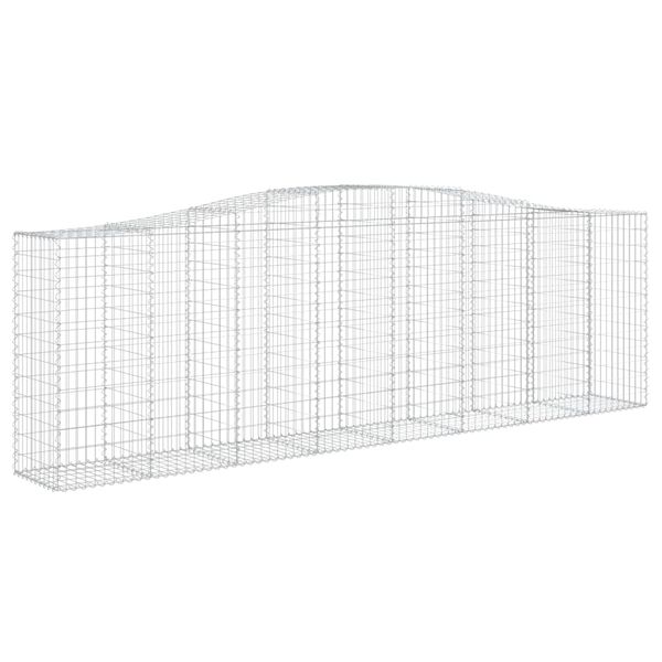 vidaXL Coș gabion arcuit 400x50x120/140 cm fier galvanizat