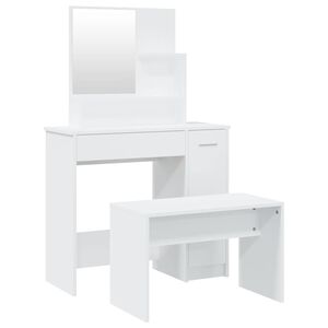 vidaXL Set măsuță de toaletă, alb, 86,5x35x136 cm