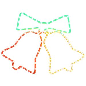 vidaXL Figurină clopoței de Crăciun, 72 LED-uri, 50x56 cm