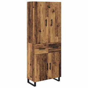 vidaXL Bufet cu sertar 2 pcs Lemn Vechi 69,5 x 34 x 180 cm