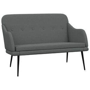 vidaXL Bancă, gri &icirc;nchis, 110x76x80 cm, textil