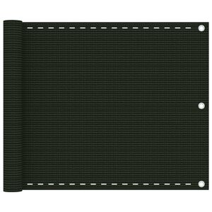 vidaXL Paravan de balcon, verde &icirc;nchis, 75x400 cm, HDPE