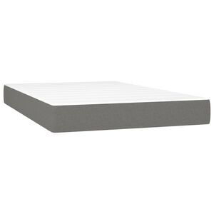 vidaXL Saltea cu arcuri buzunar, fermitate medie, gri &icirc;nchis, 120x200x20 cm, textil