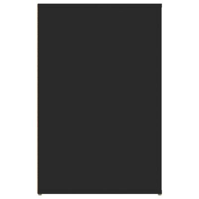 vidaXL Birou, negru, 100x49x75 cm, lemn prelucrat