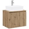 vidaXL Set de mobilier pentru baie Stejar Artizanal Lemn prelucrat