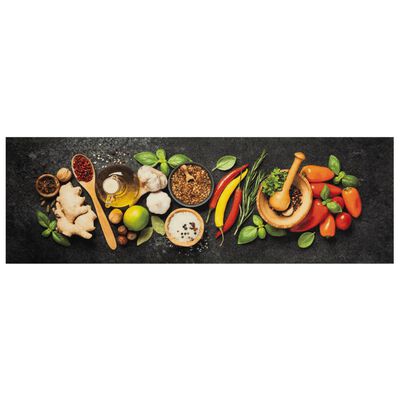 vidaXL Covor de bucătărie lavabil Spices, 60x180cm, catifea