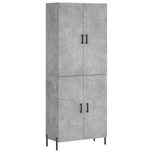 vidaXL Dulap &icirc;nalt, gri beton, 69,5x34x180, lemn compozit
