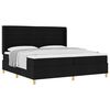 vidaXL Pat cu arcuri cu saltea Negru 200 x 200 cm țesătură
