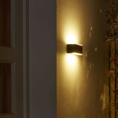 Luxform Lampă cu LED de grădină „Cube”, de perete, negru