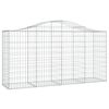 vidaXL Coșuri gabion arcuite 14 buc, 200x50x100/120cm, fier galvanizat