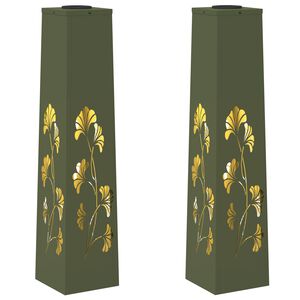 vidaXL Lumină LED Solară pentru Alei 2 buc. Alb cald 18 x 18 x 80 cm