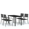 vidaXL Set de mobilier pentru grădină, 5 piese, gri