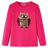 vidaXL Tricou pentru copii cu m&acirc;neci lungi, roz aprins, 116