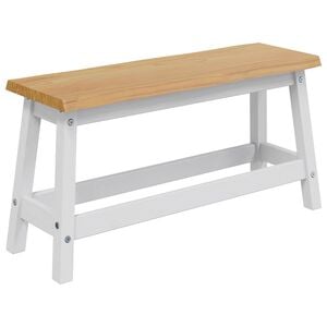 VidaXL Bancă de Dining EKAI Alb 91,5 x 29 x 45,5 cm Lemn masiv de pin