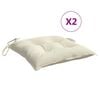 vidaXL Perne de scaun, 2 buc., alb crem, 40x40x7 cm, textil oxford