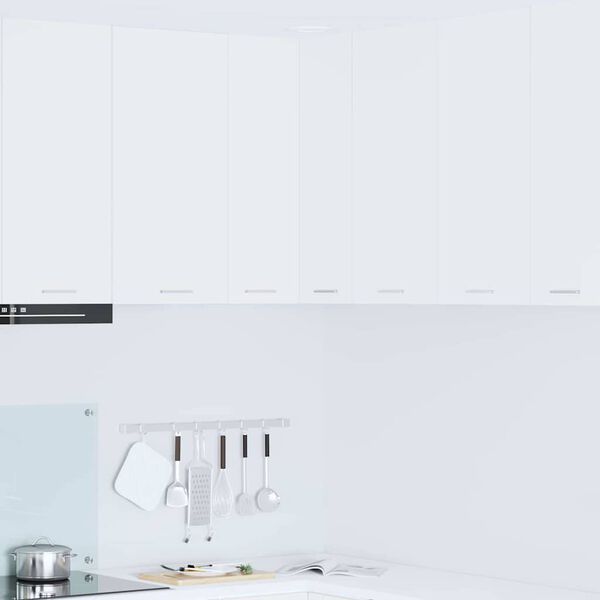 vidaXL Dulap suspendat cu depozitare Alb 57 x 57 x 80 cm Lemn compozit