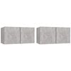 vidaXL Dulapuri TV suspendate, 2 buc., gri beton, 60x30x30 cm