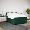 vidaXL Pat box spring cu saltea, verde închis, 160x200 cm, catifea