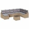 vidaXL Set de canapele pentru grădină 8 buc. Beige și gri deschis